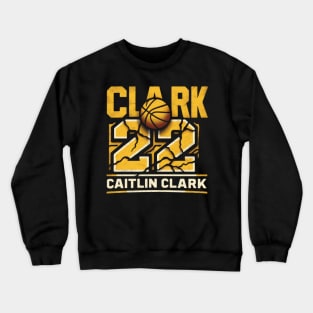 Clark 22 Caitlin Clark Cracked Texture Crewneck Sweatshirt